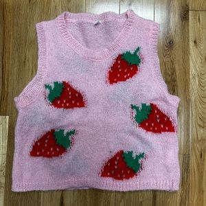 Strawberry sweater vest